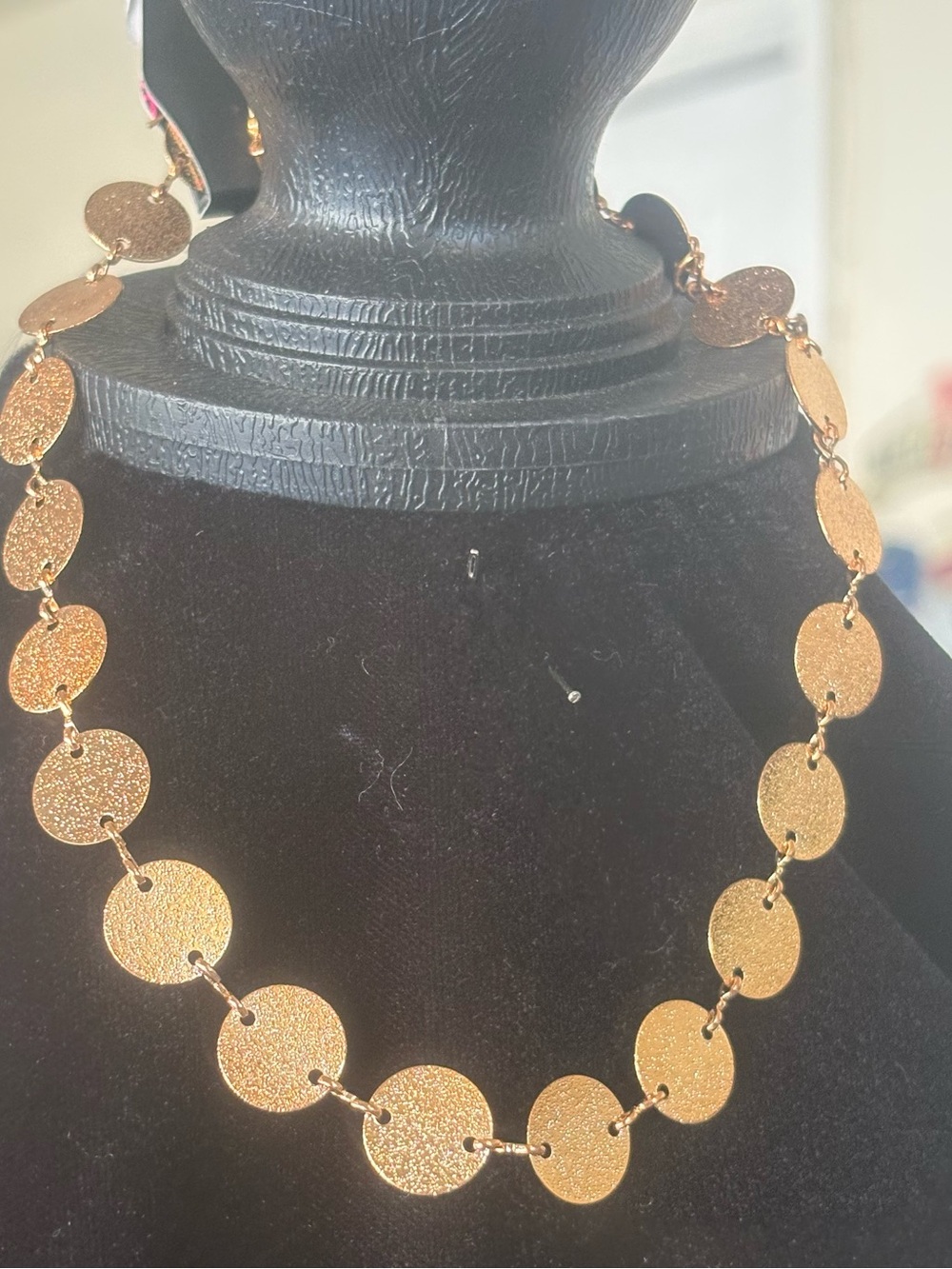 Gold Disc Link Necklace - Women Jewelry